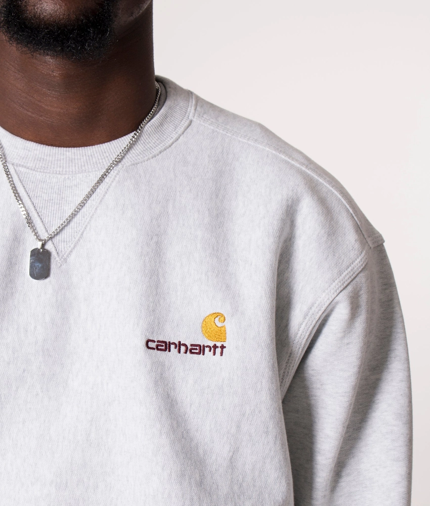 Carhartt WIP Mens Relaxed Fit American Script Sweatshirt